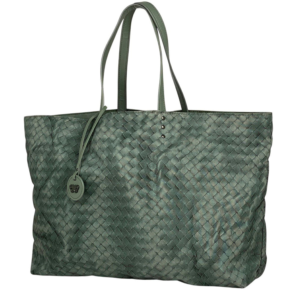 Bottega Veneta Intreccio Illusion Tote Bag Green